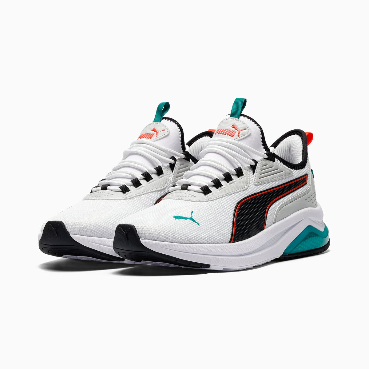 PUMA White-PUMA Black-Fierce Red