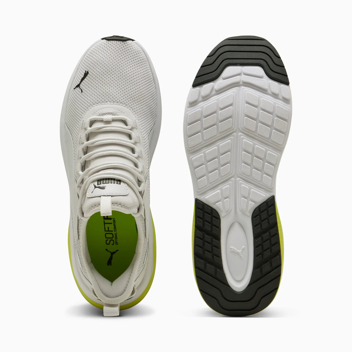 Feather Gray-PUMA White-PUMA Black-Lemon Sherbert