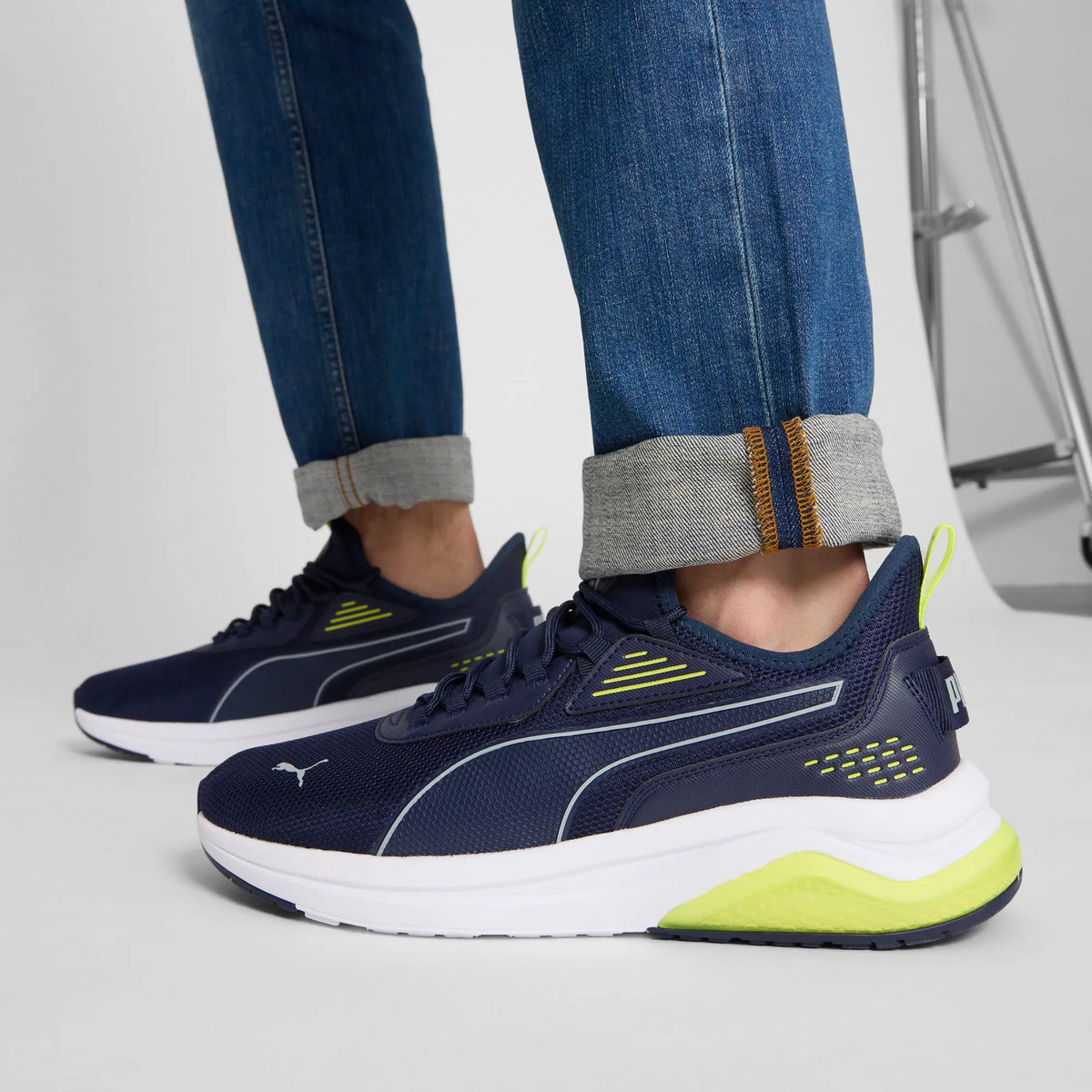 PUMA Navy-Cool Mid Gray-Electric Lime