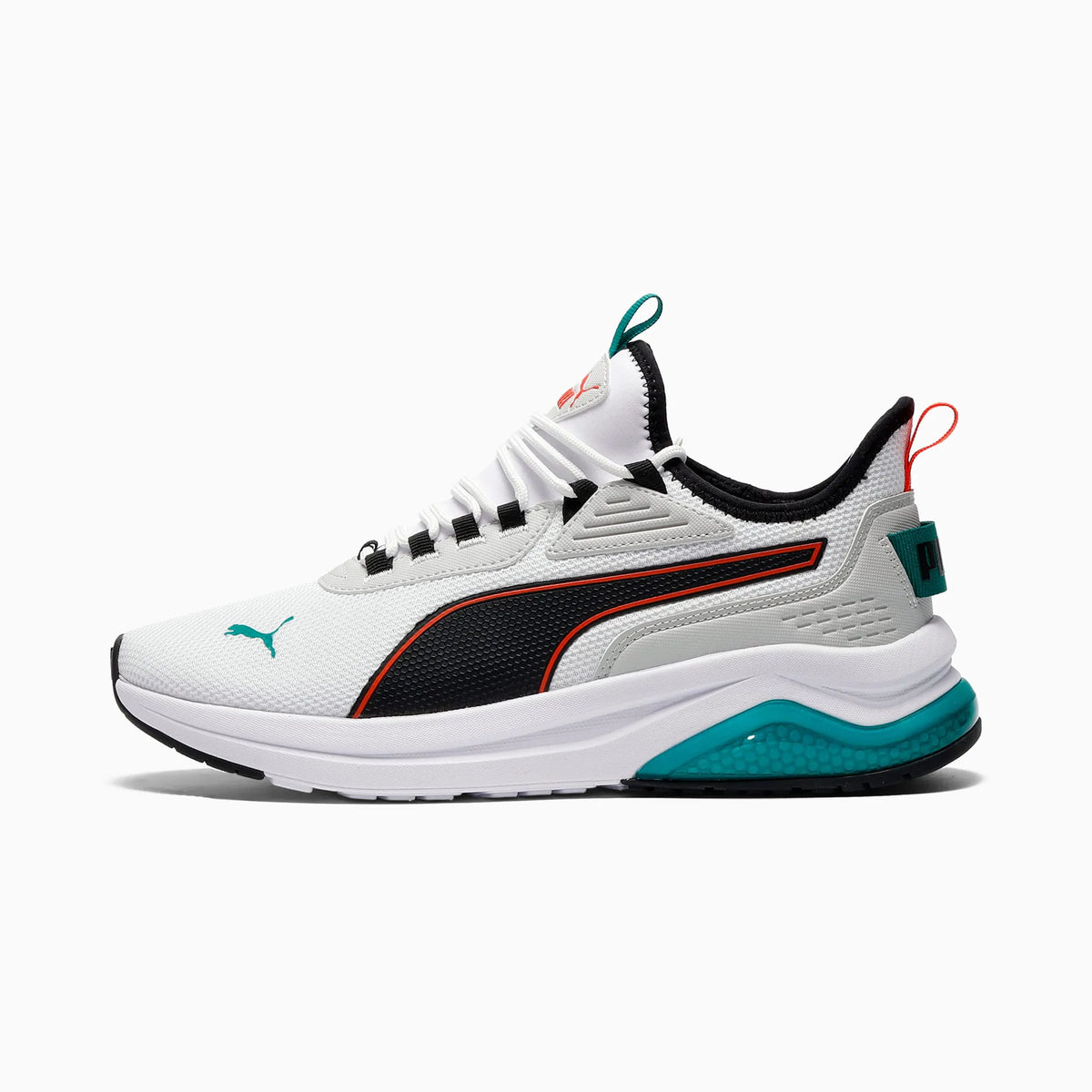 PUMA White-PUMA Black-Fierce Red