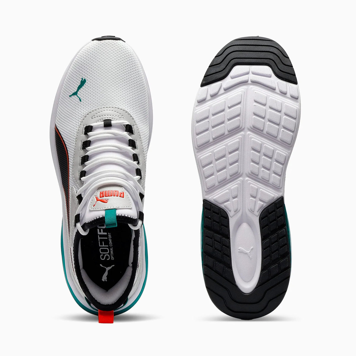 PUMA White-PUMA Black-Fierce Red