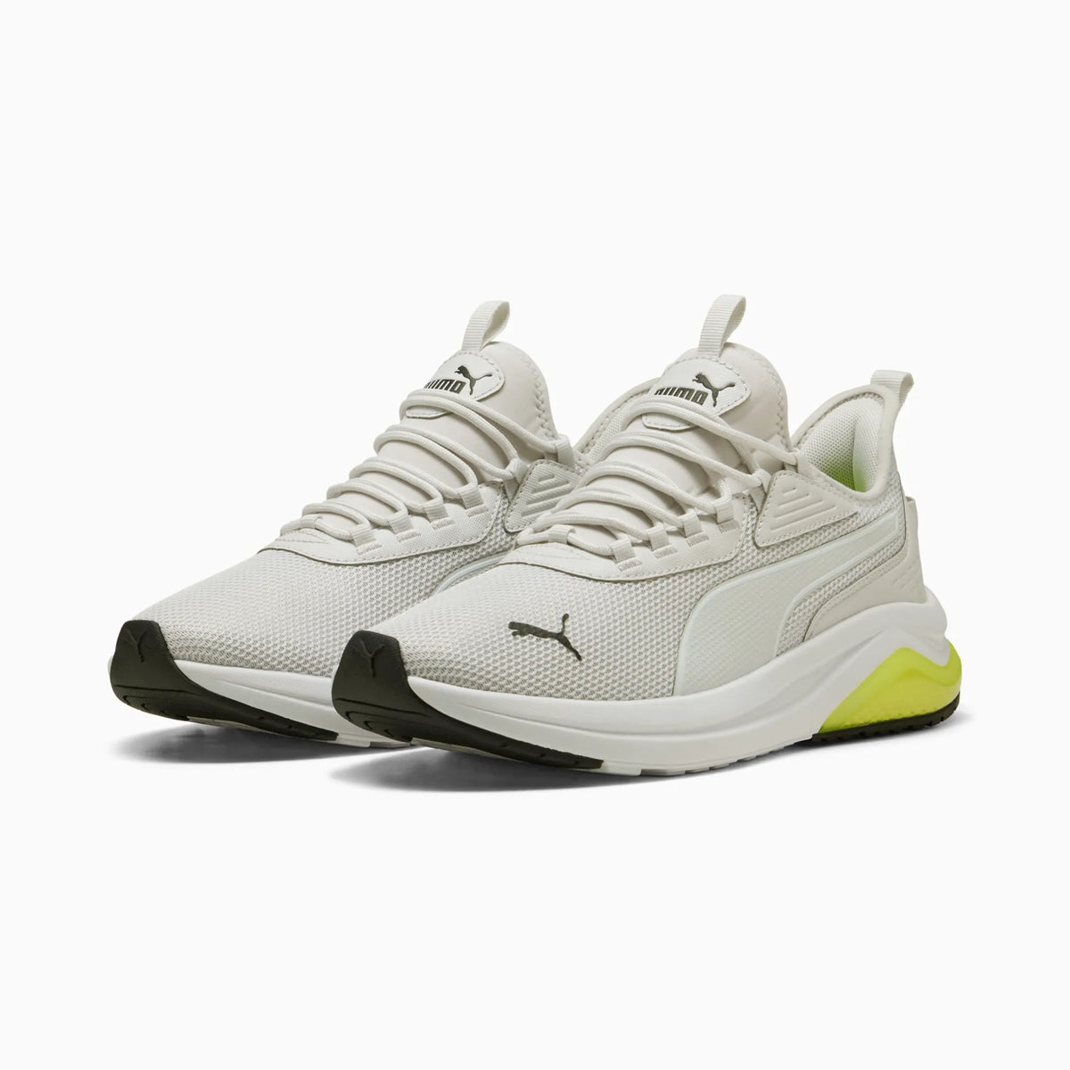 Feather Gray-PUMA White-PUMA Black-Lemon Sherbert