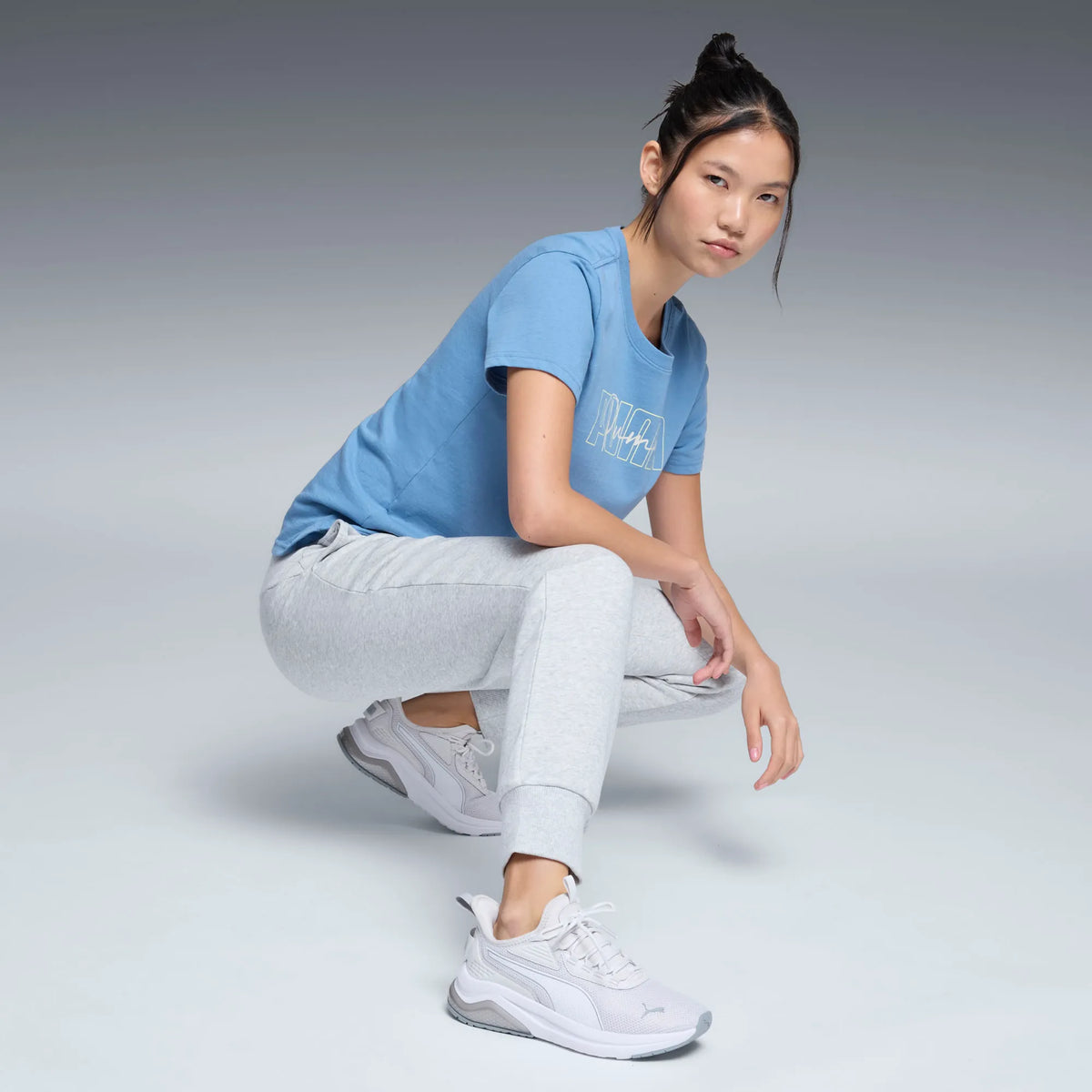 Feather Gray-PUMA White-PUMA Silver