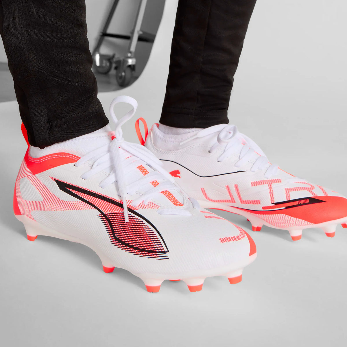 PUMA White-PUMA Black-Glowing Red