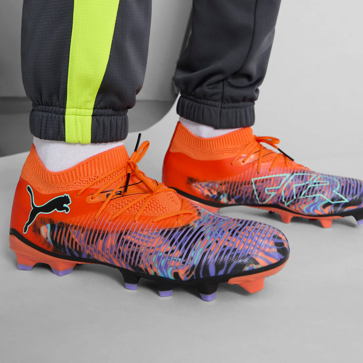Orange Poppy-PUMA Black-Dark Amethyst-Electric Peppermint