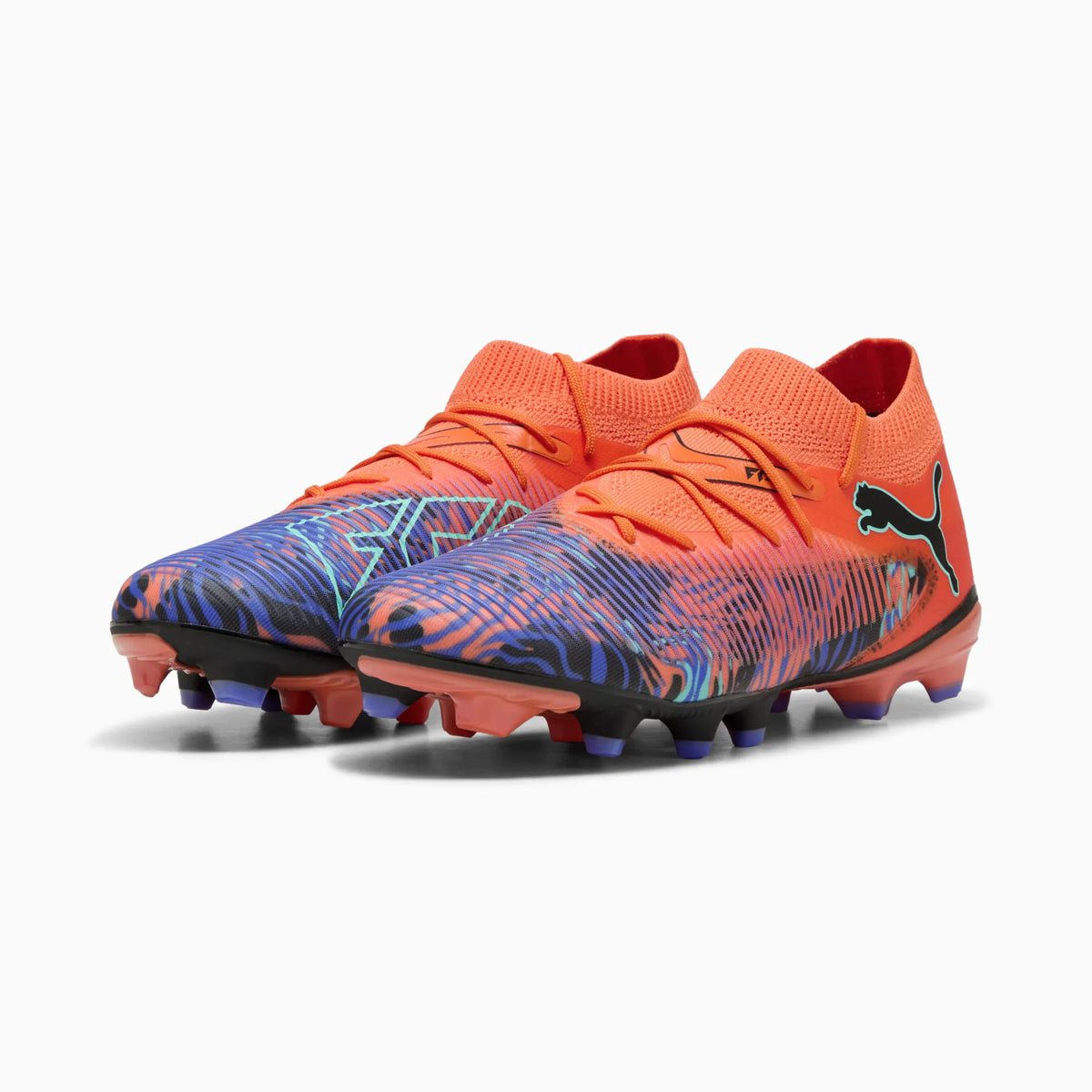 Orange Poppy-PUMA Black-Dark Amethyst-Electric Peppermint