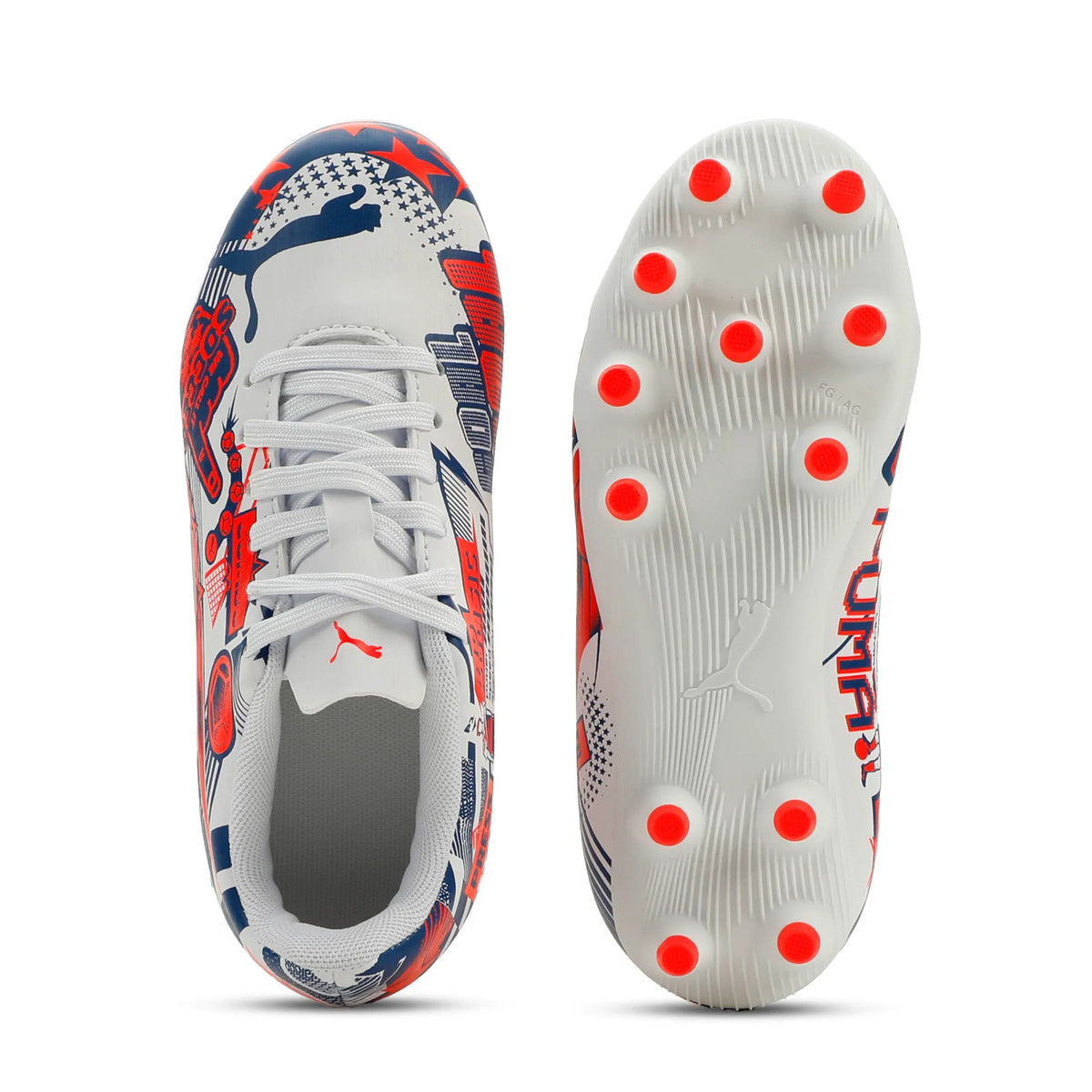 PUMA White-Ultra Red-Clyde Royal