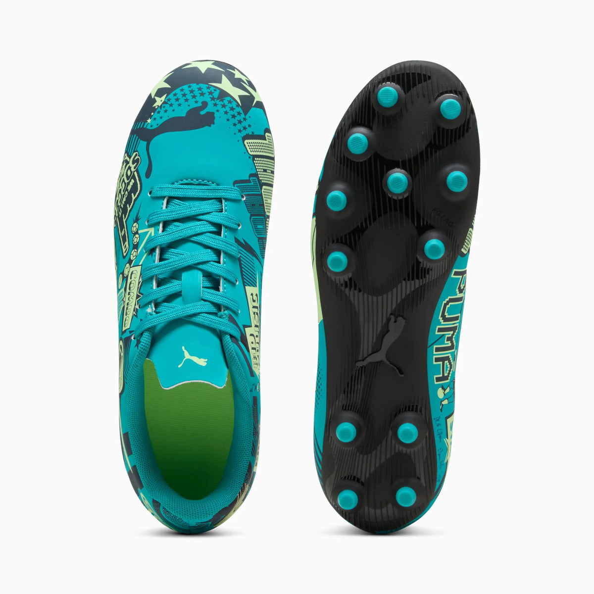 Deep Aqua-Marine Blue-Speed Green