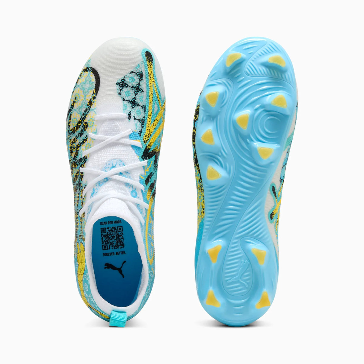 PUMA White-Vibrant Blue-Sun Stream-Light Aqua