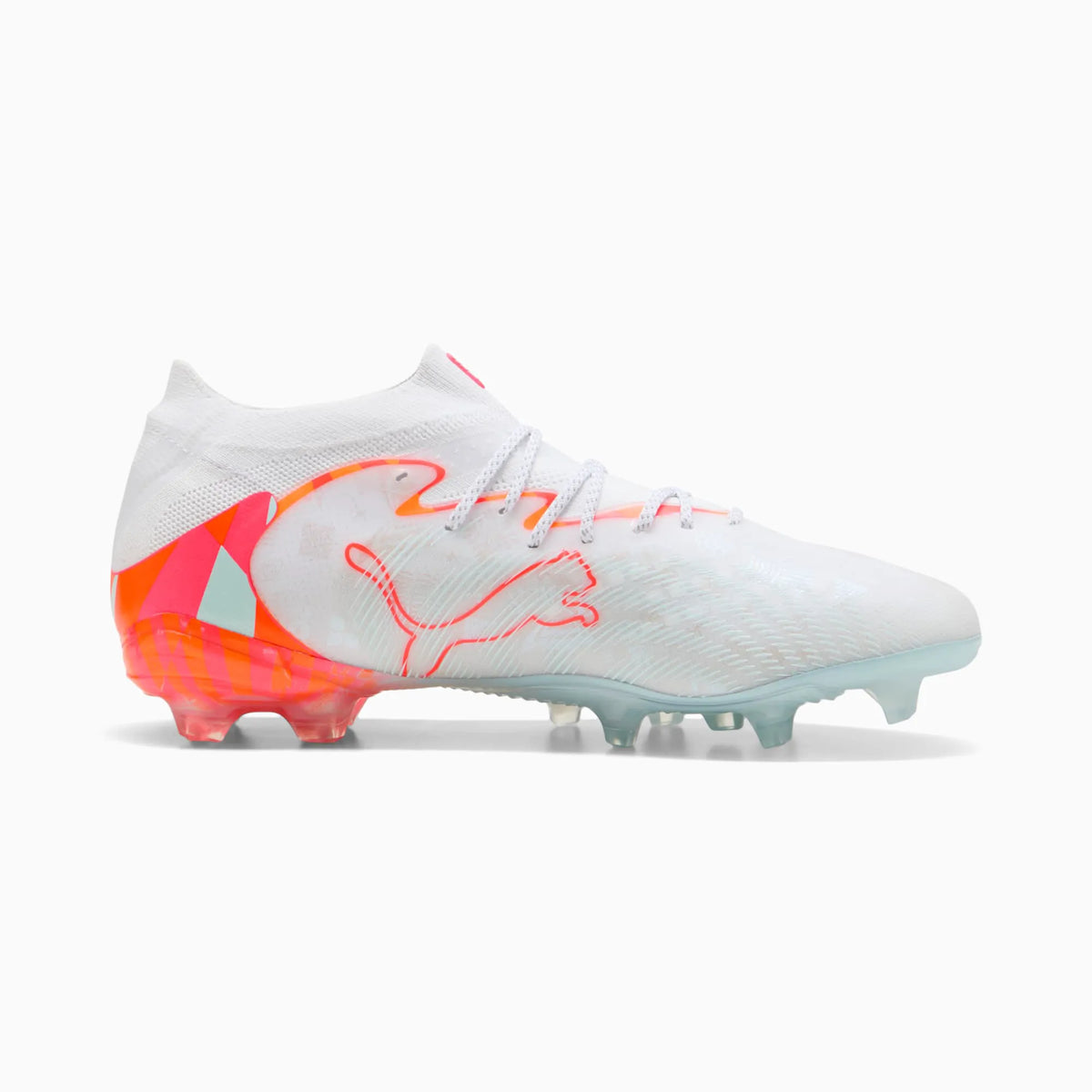 PUMA White-Ultra Orange-Pink Alert-Light Aqua