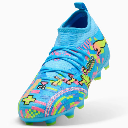 PUMA White-Blue Glimmer-Pink Glimmer-Yellow Alert