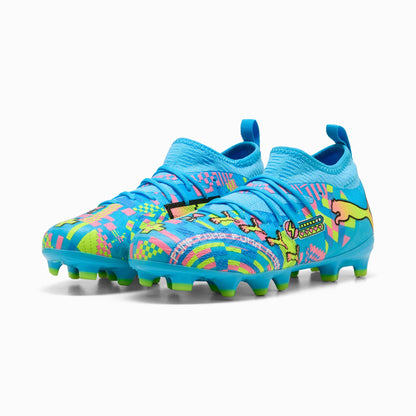 PUMA White-Blue Glimmer-Pink Glimmer-Yellow Alert