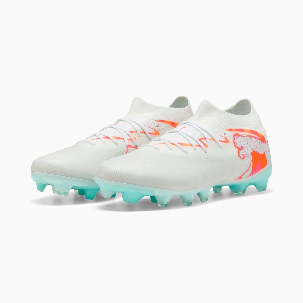 PUMA White-Ultra Orange-Pink Alert-Light Aqua
