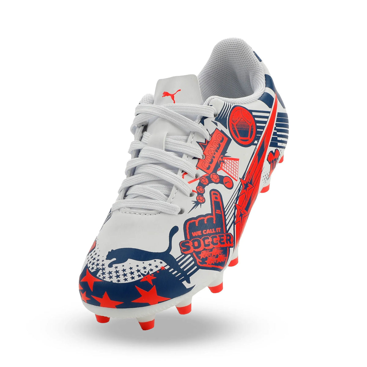 PUMA White-Ultra Red-Clyde Royal