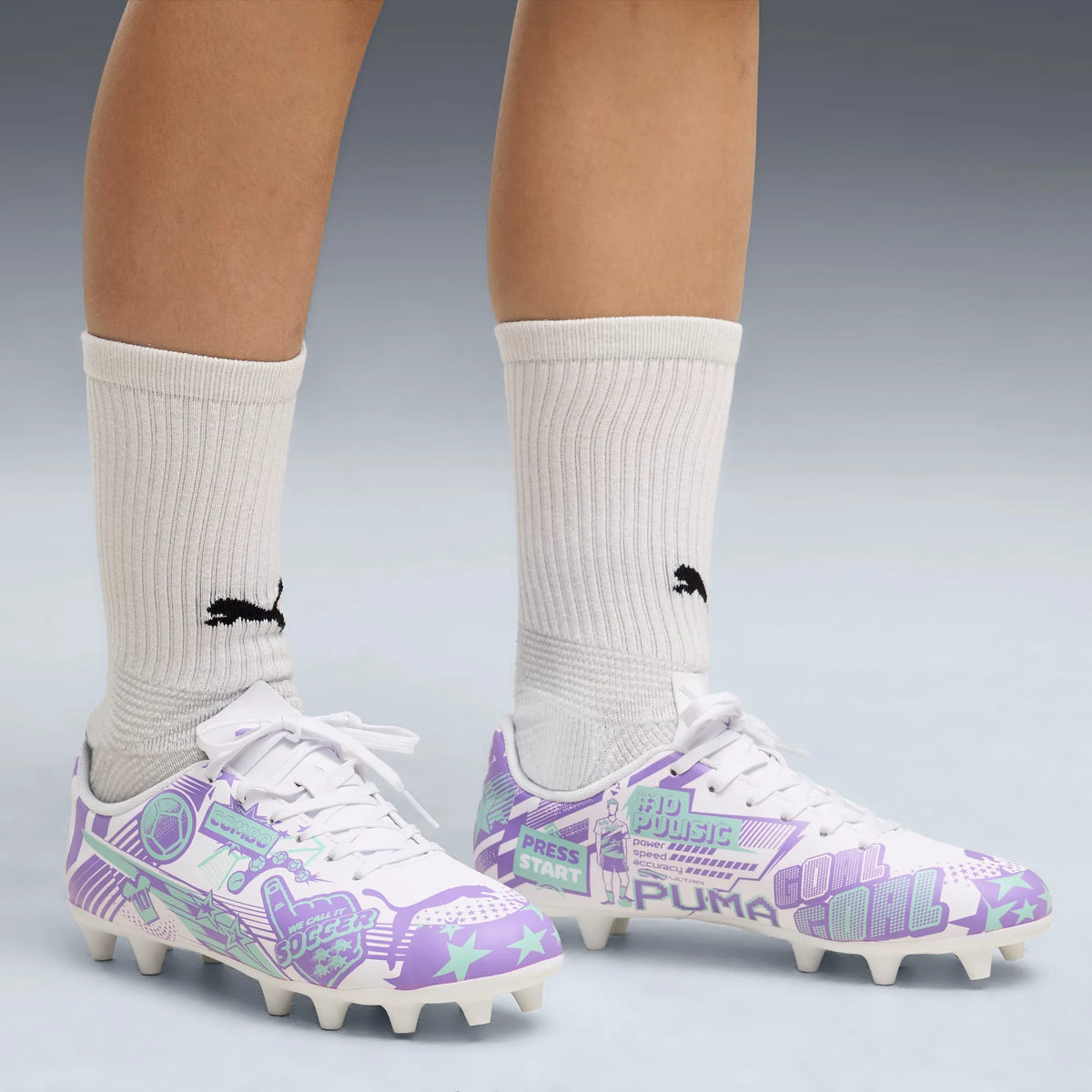 PUMA White-Purple Glimmer-Mint Jelly