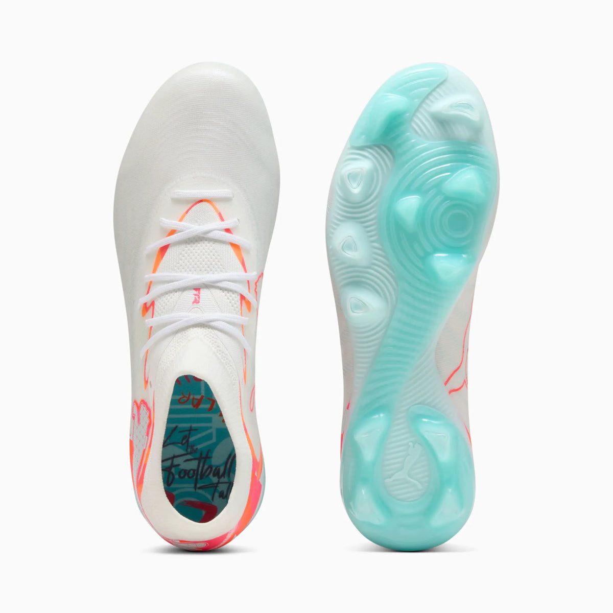 PUMA White-Ultra Orange-Pink Alert-Light Aqua