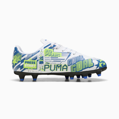 PUMA White-Lake Blue-Yellow Alert
