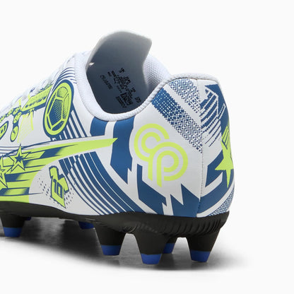 PUMA White-Lake Blue-Yellow Alert