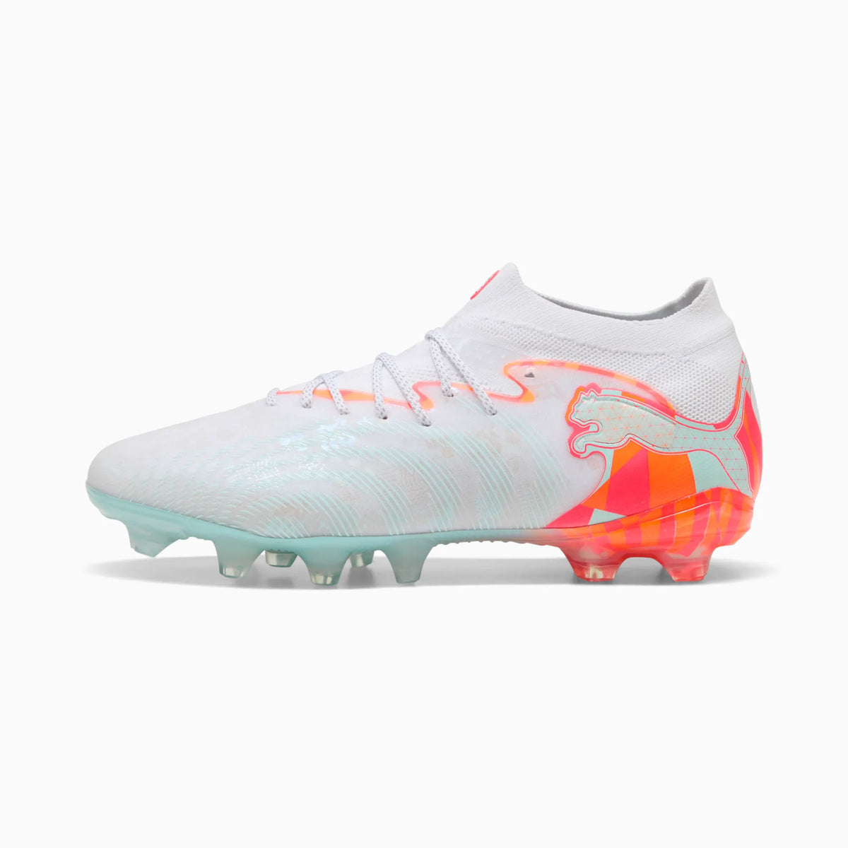 PUMA White-Ultra Orange-Pink Alert-Light Aqua