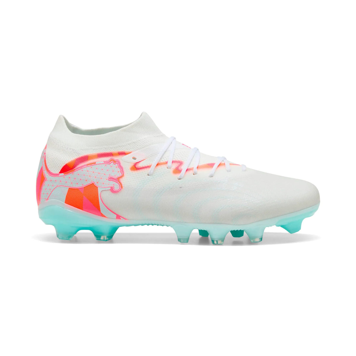 PUMA White-Ultra Orange-Pink Alert-Light Aqua