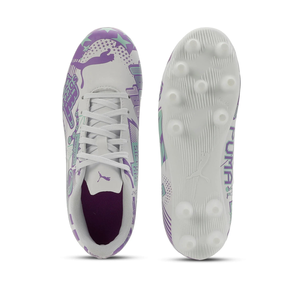 PUMA White-Purple Glimmer-Mint Jelly