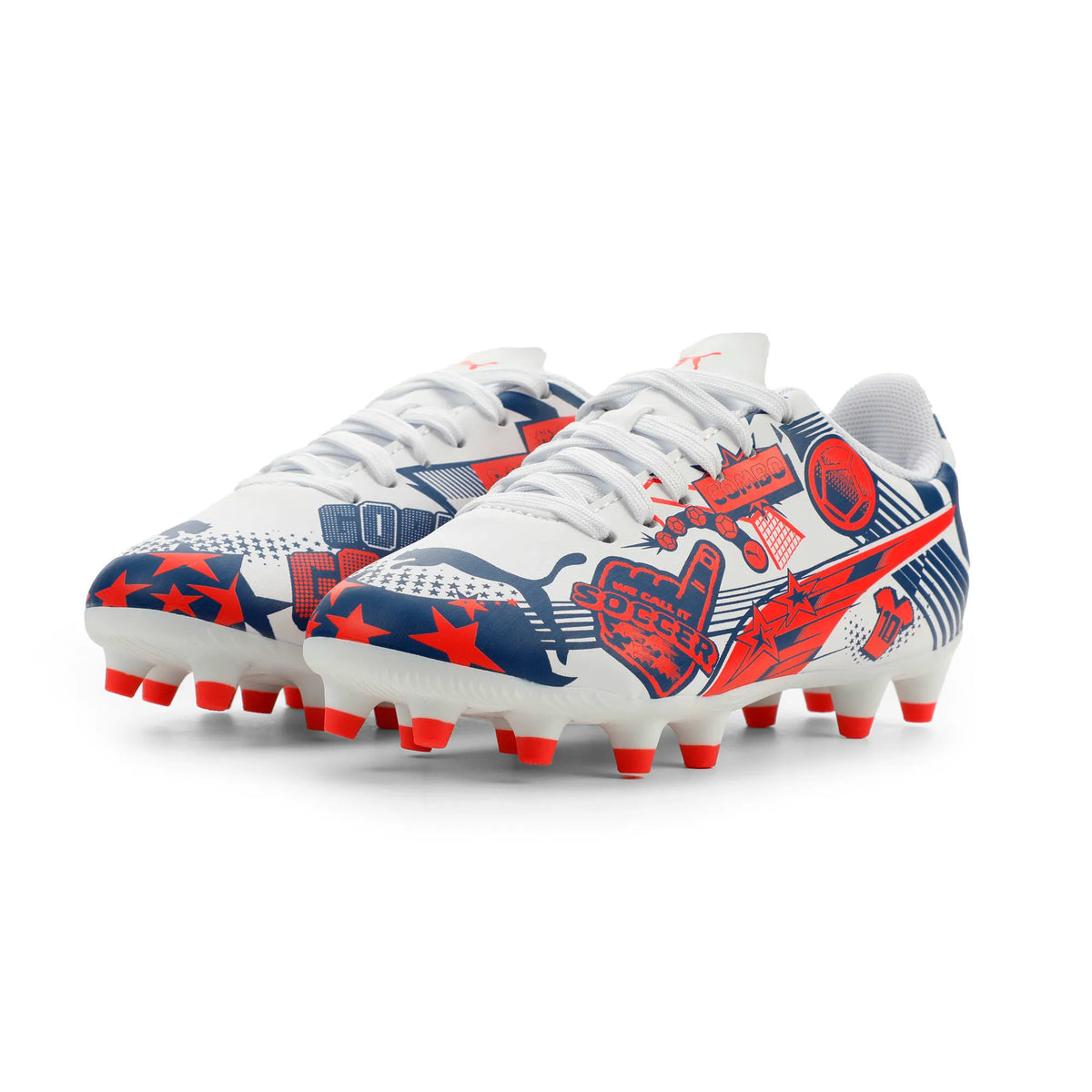 PUMA White-Ultra Red-Clyde Royal