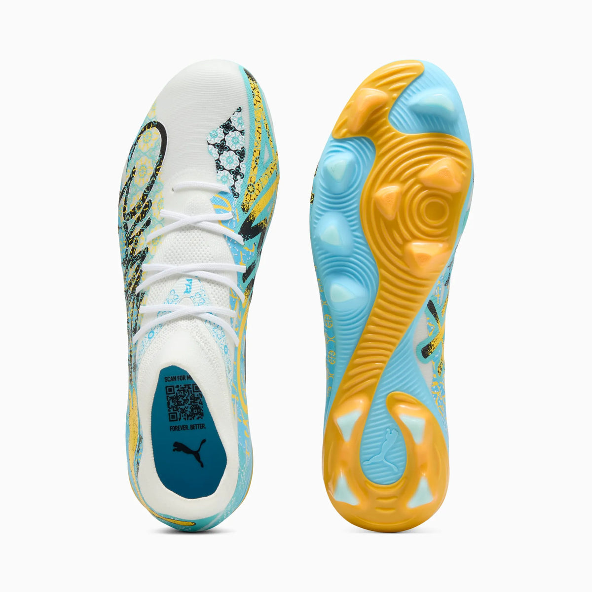 PUMA White-Vibrant Blue-Sun Stream-Light Aqua
