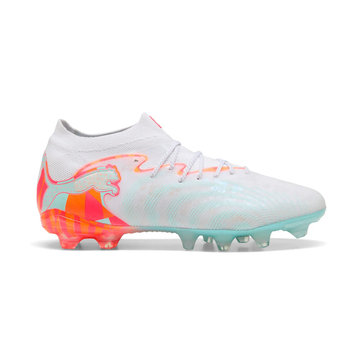 PUMA White-Ultra Orange-Pink Alert-Light Aqua