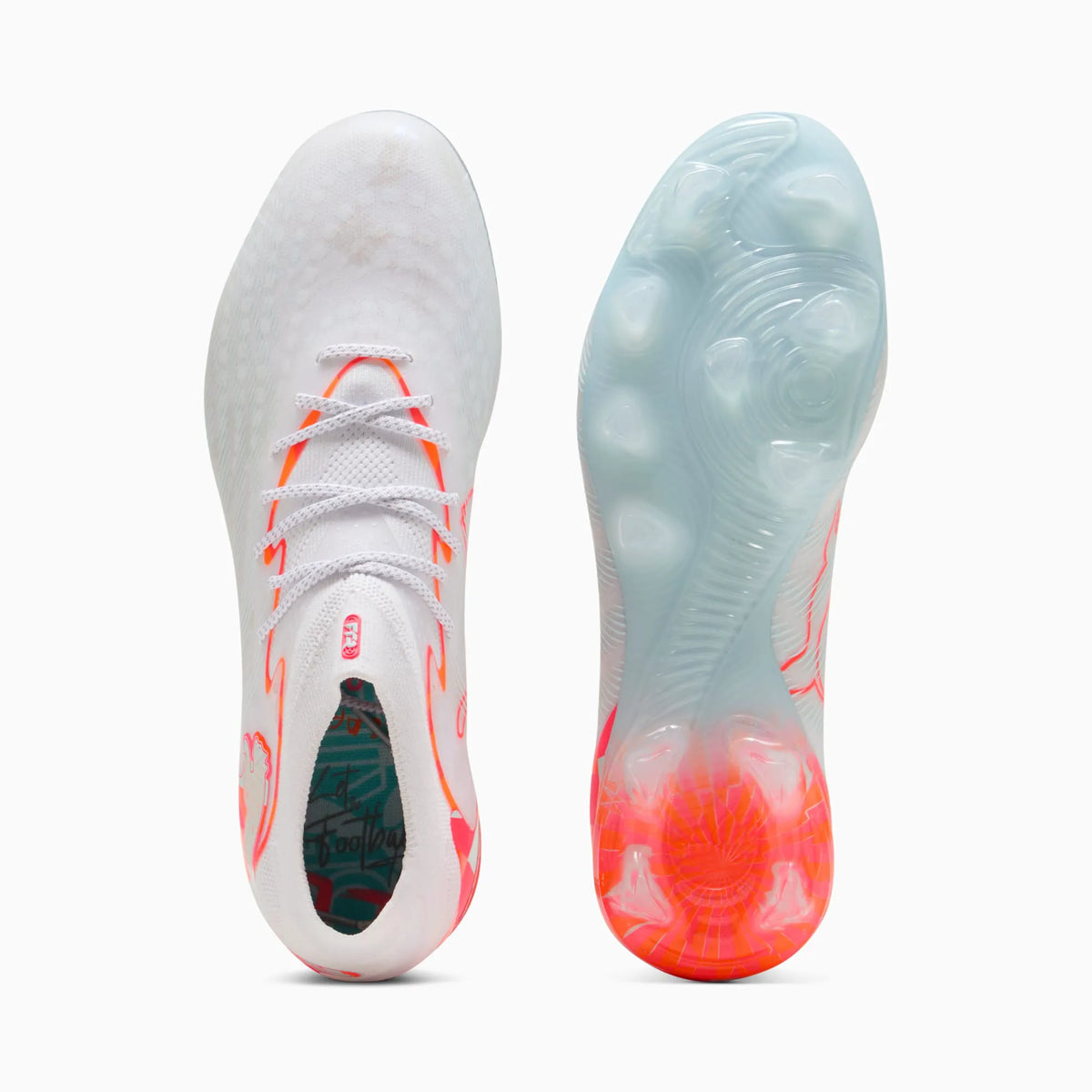PUMA White-Ultra Orange-Pink Alert-Light Aqua