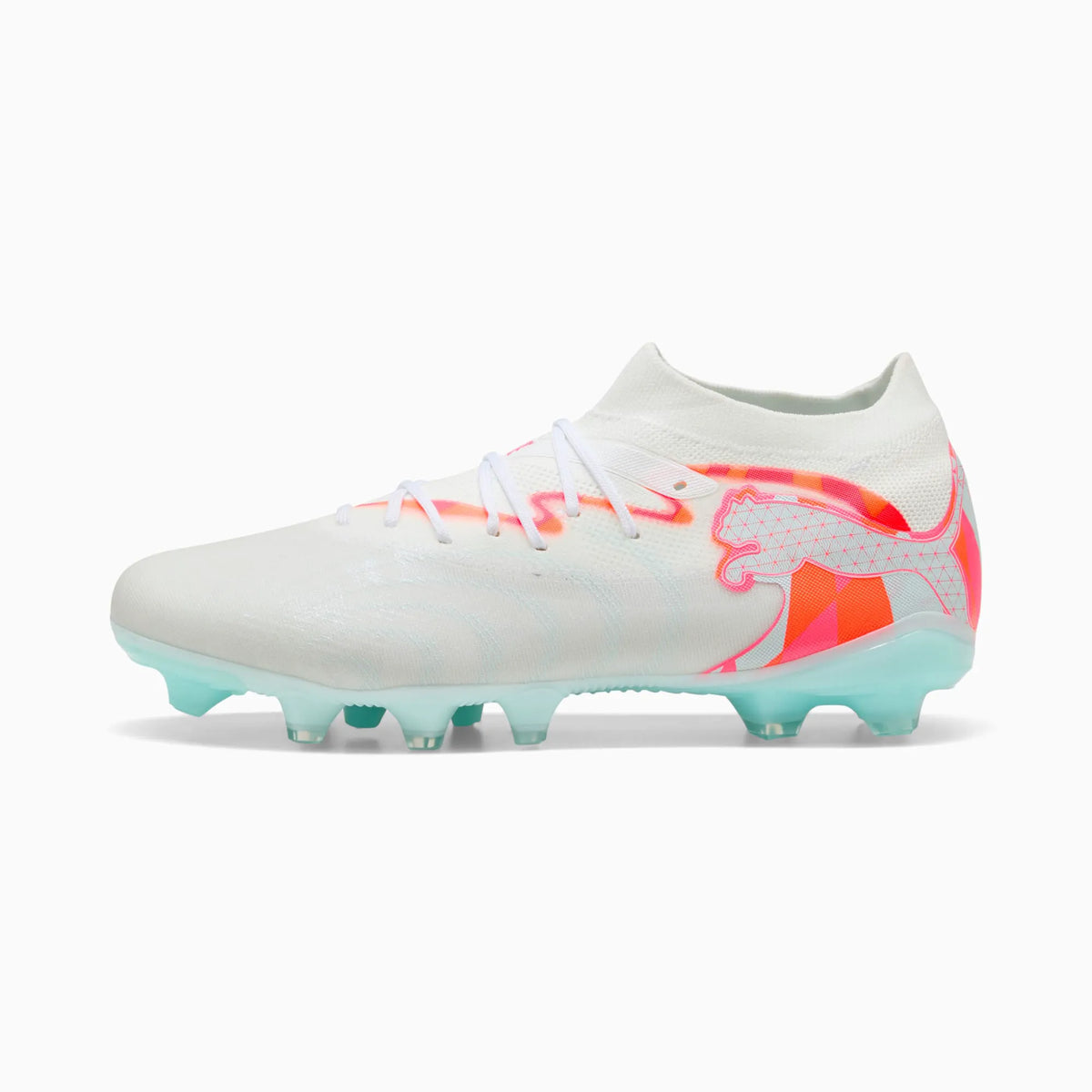 PUMA White-Ultra Orange-Pink Alert-Light Aqua