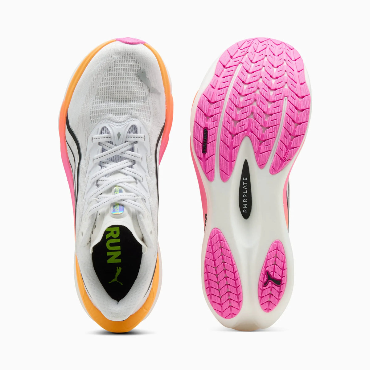 PUMA White-Poison Pink-Glowing Red