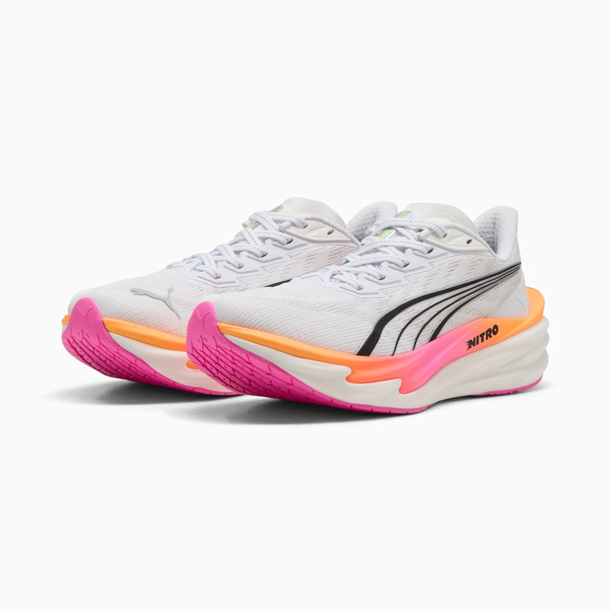 PUMA White-Poison Pink-Glowing Red