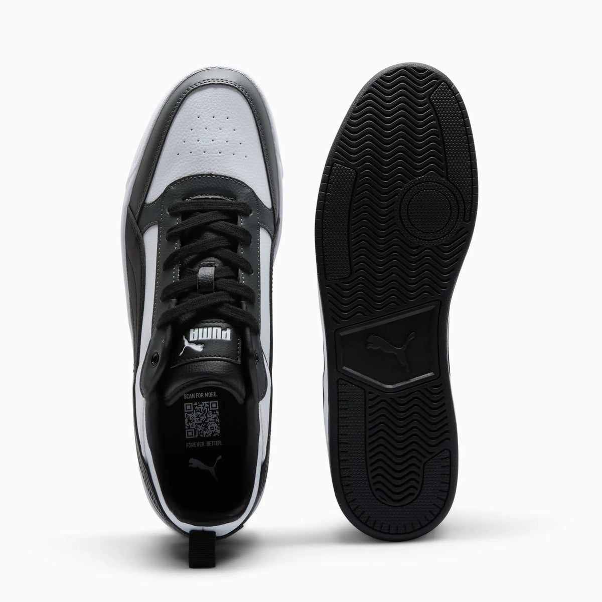 PUMA White-PUMA Black-Shadow Gray