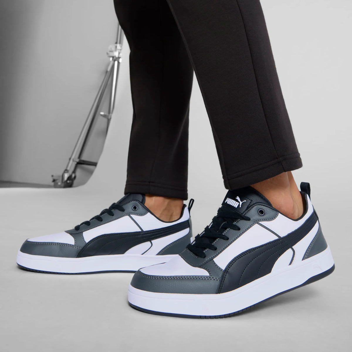 PUMA White-PUMA Black-Shadow Gray