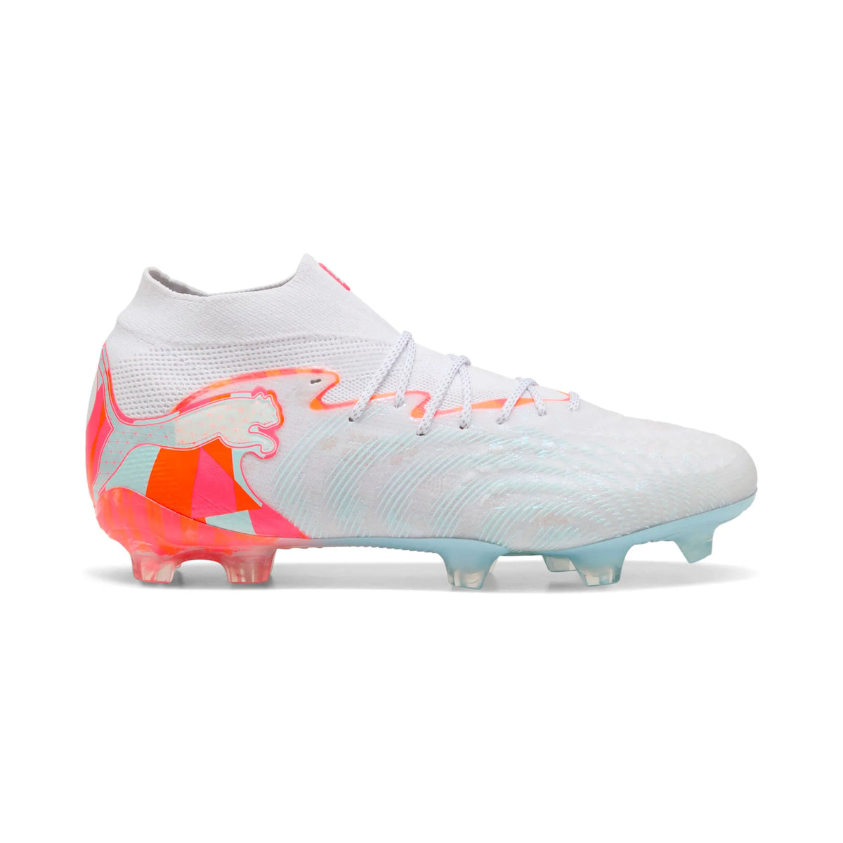 PUMA White-Ultra Orange-Pink Alert-Light Aqua
