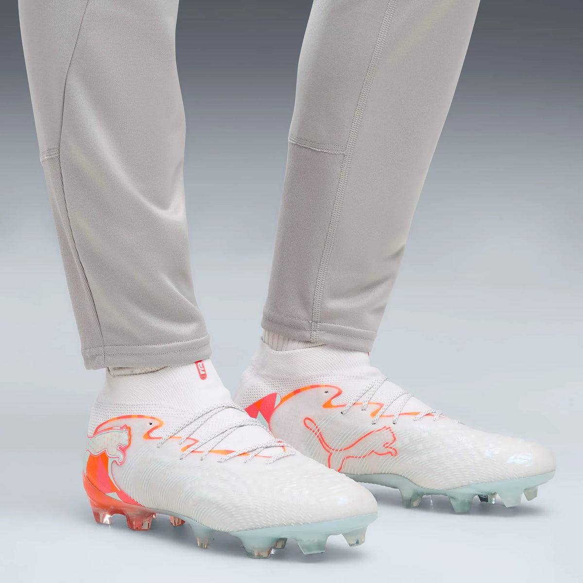 PUMA White-Ultra Orange-Pink Alert-Light Aqua