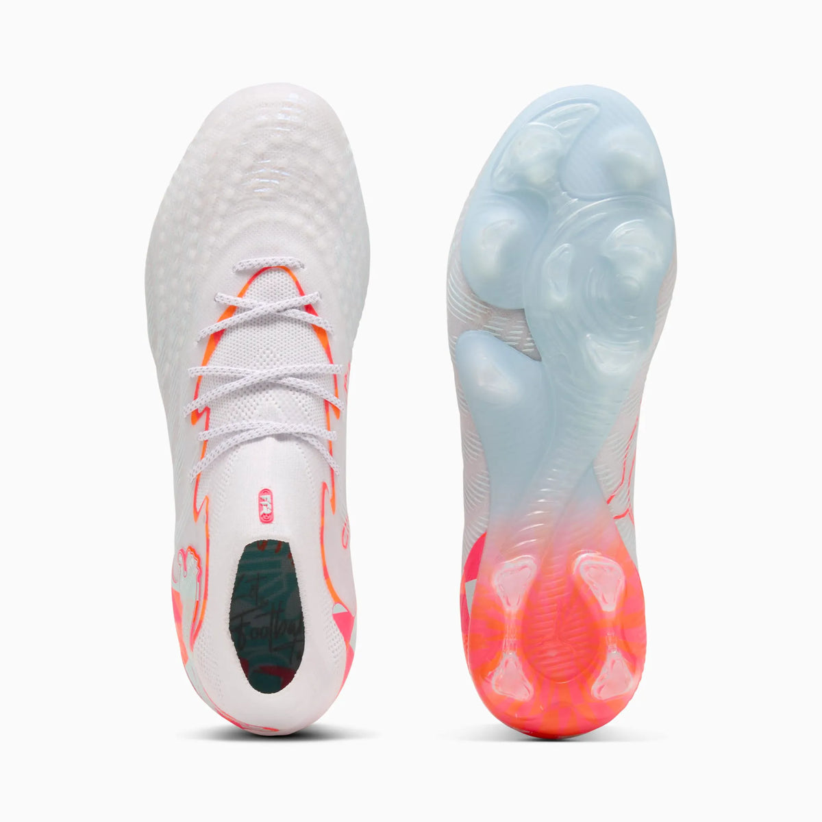 PUMA White-Ultra Orange-Pink Alert-Light Aqua