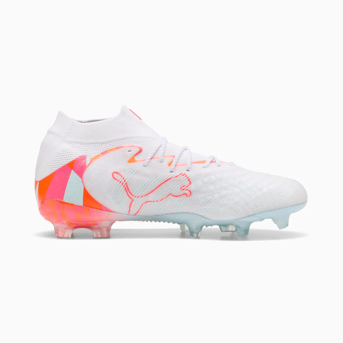 PUMA White-Ultra Orange-Pink Alert-Light Aqua
