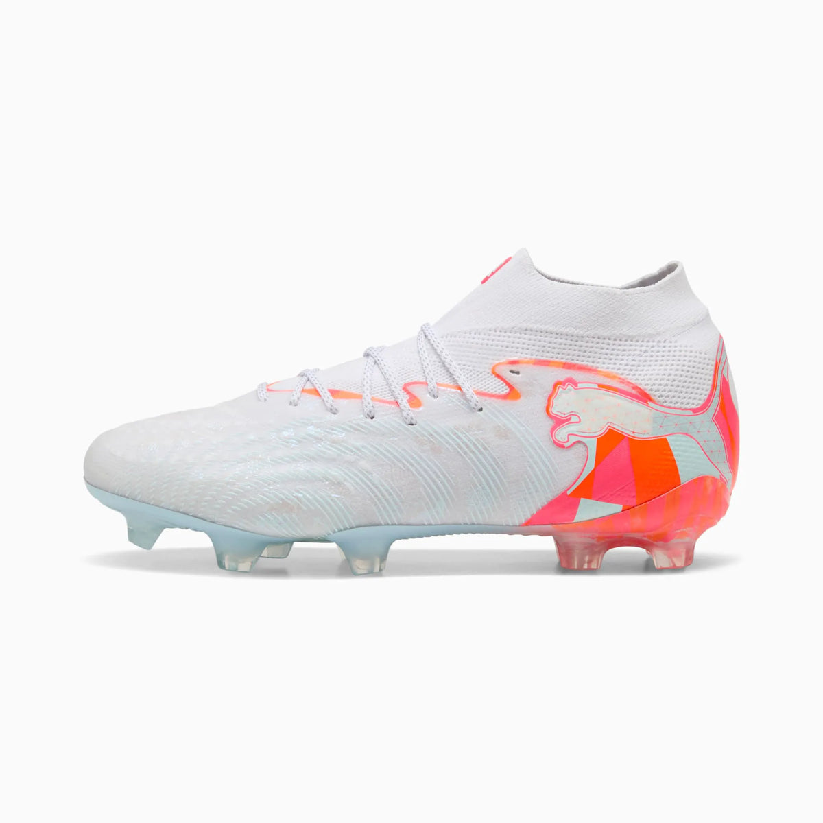 PUMA White-Ultra Orange-Pink Alert-Light Aqua