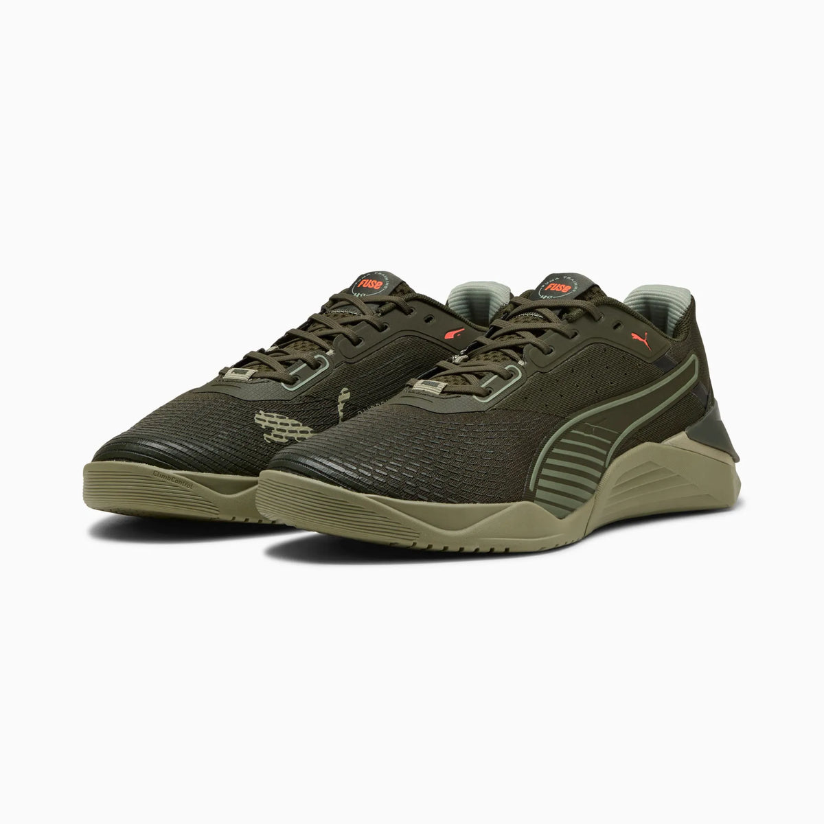 Olive Green-Lux Army-Glowing Red