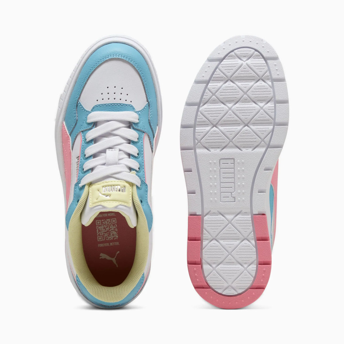 PUMA White-Pinkscape-Aqua