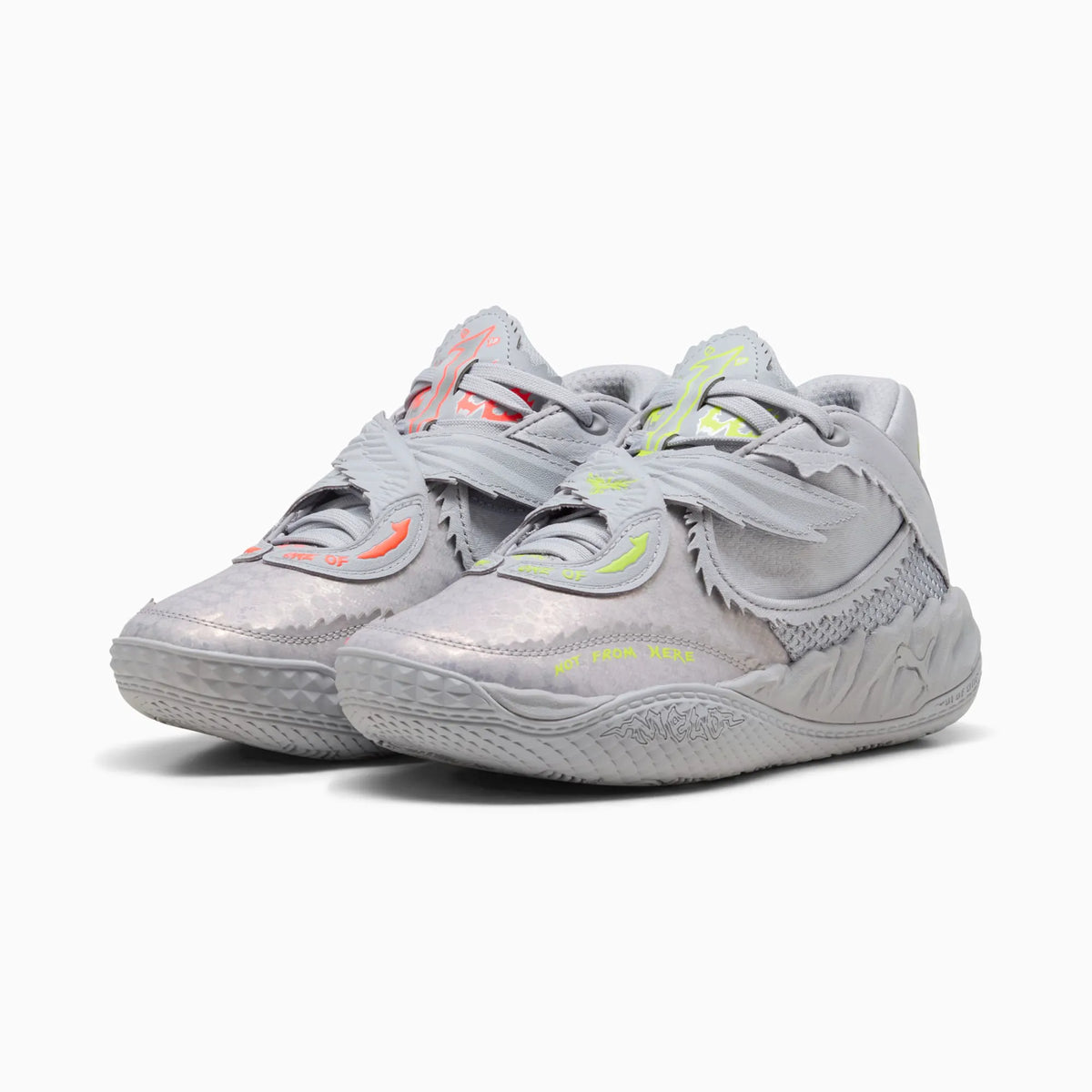 Vibrant Silver-Yellow Alert-Glowing Red