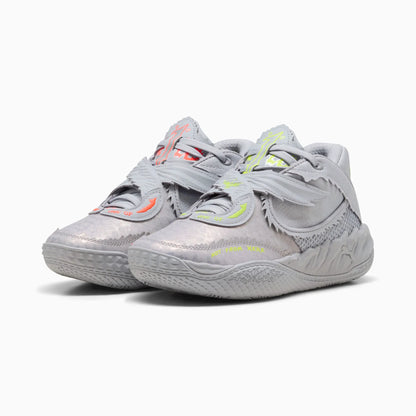 Vibrant Silver-Yellow Alert-Glowing Red