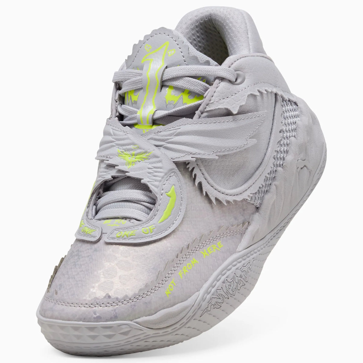 Vibrant Silver-Yellow Alert-Glowing Red