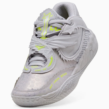 Vibrant Silver-Yellow Alert-Glowing Red