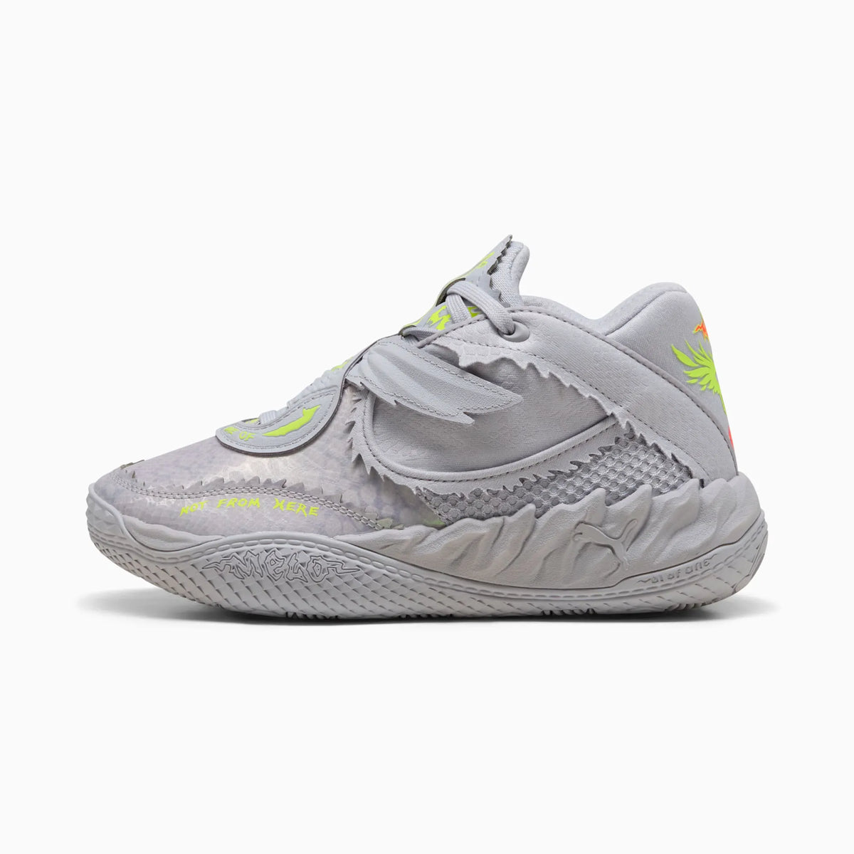 Vibrant Silver-Yellow Alert-Glowing Red