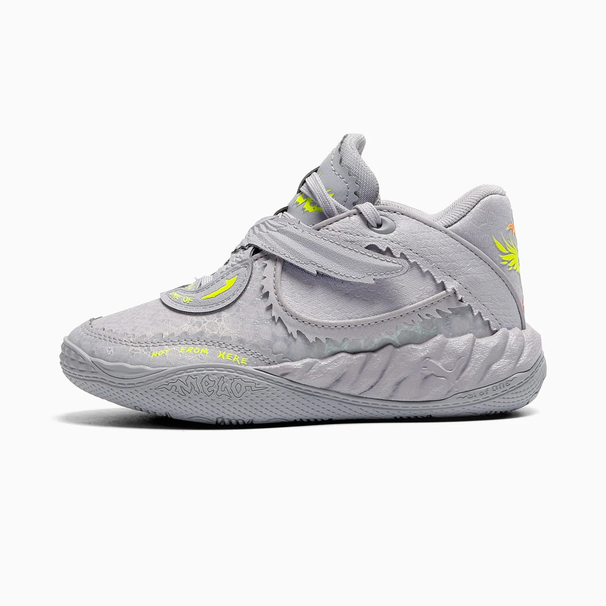 Vibrant Silver-Yellow Alert-Glowing Red