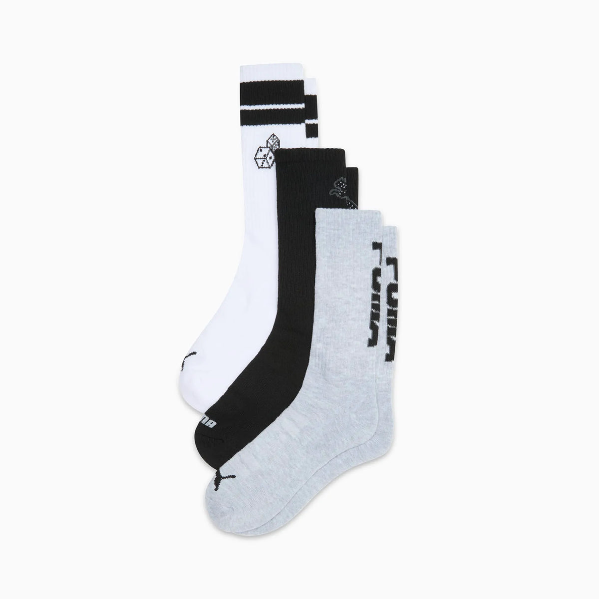 WHITE / BLACK