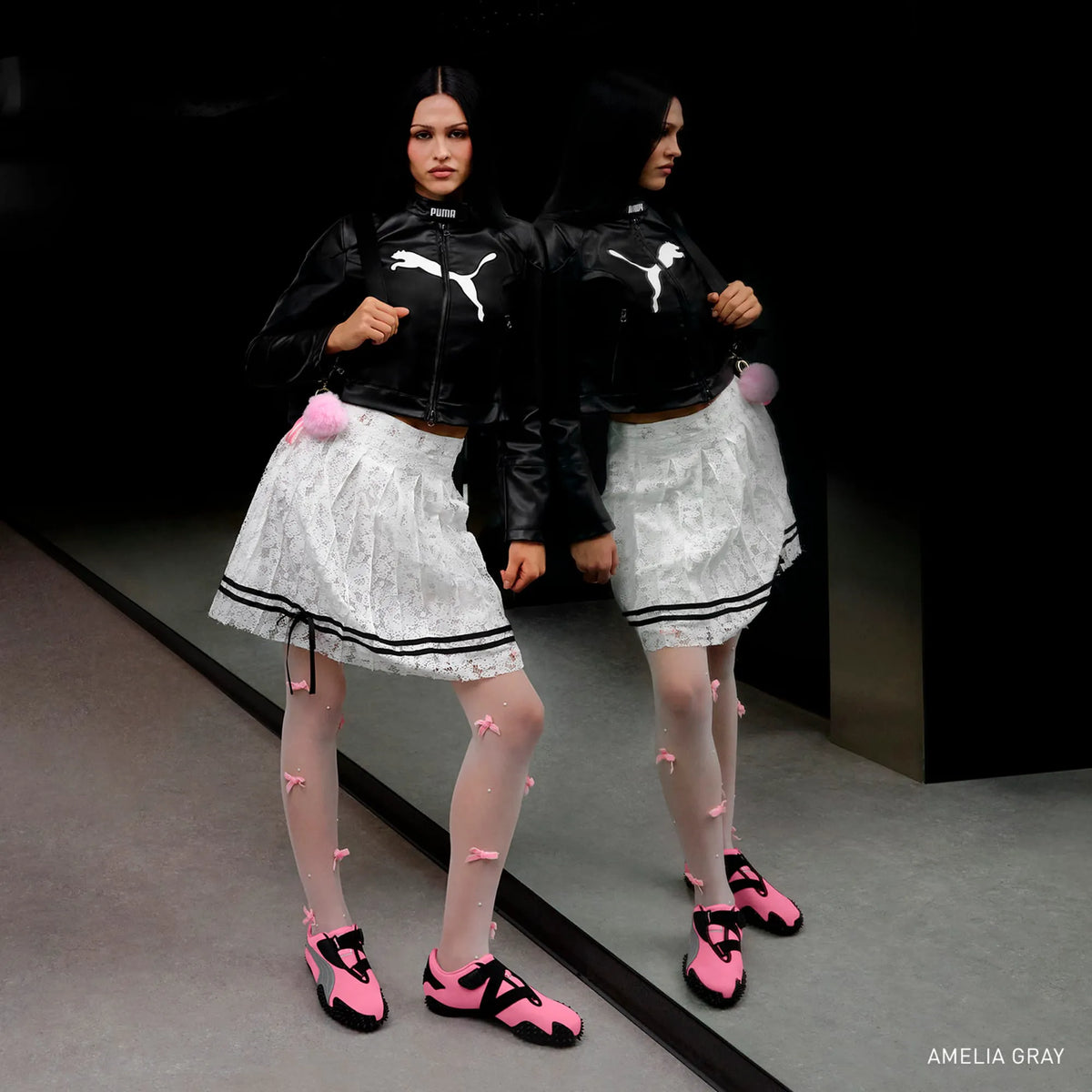 Posie Pink-PUMA Silver-PUMA Black