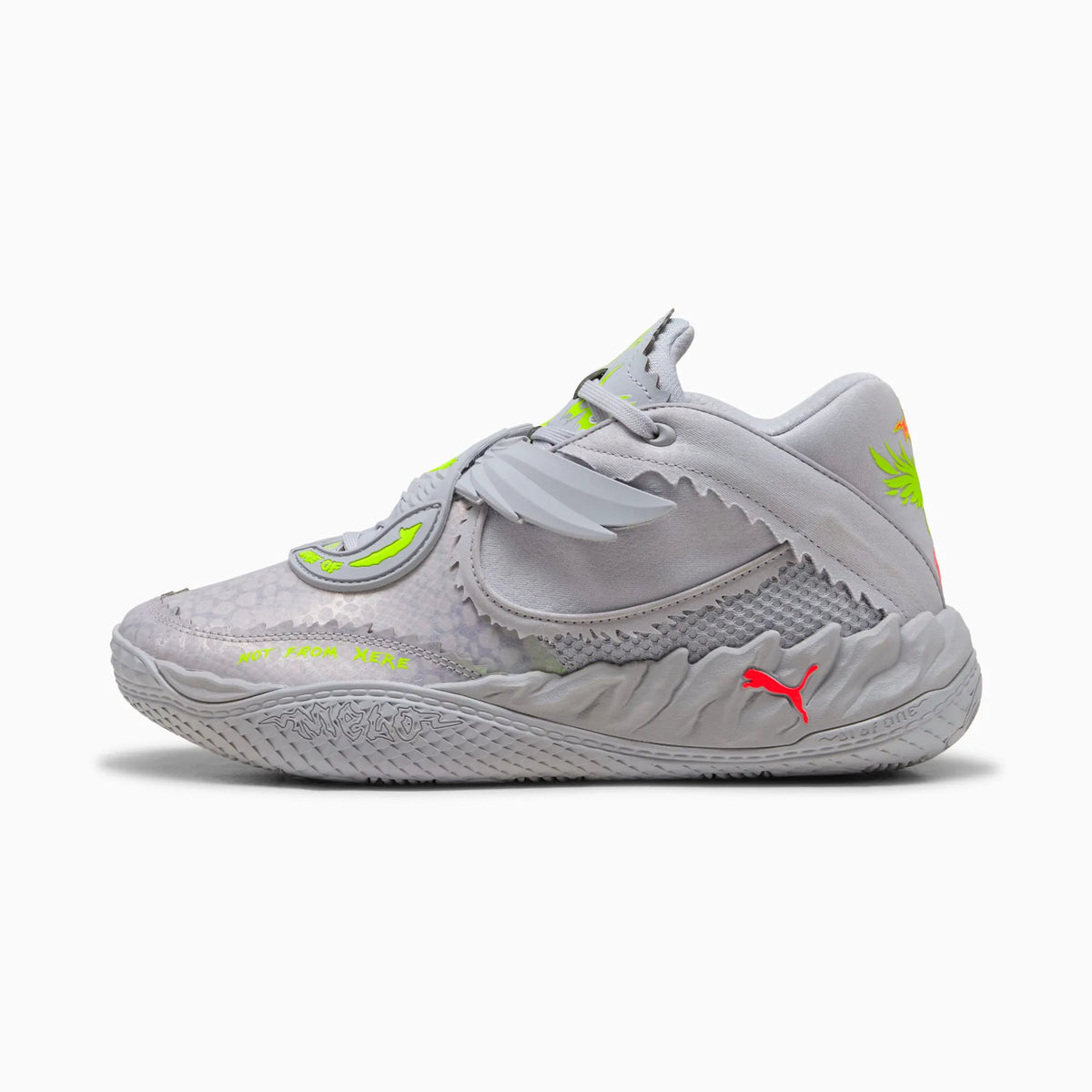 Vibrant Silver-Yellow Alert-Glowing Red